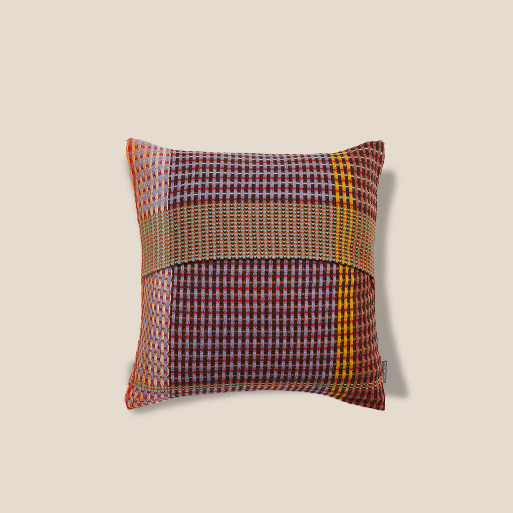 Goodee-Wallace Sewell-Lovelace Square Cushion Cover - Color - Yellow Stripe