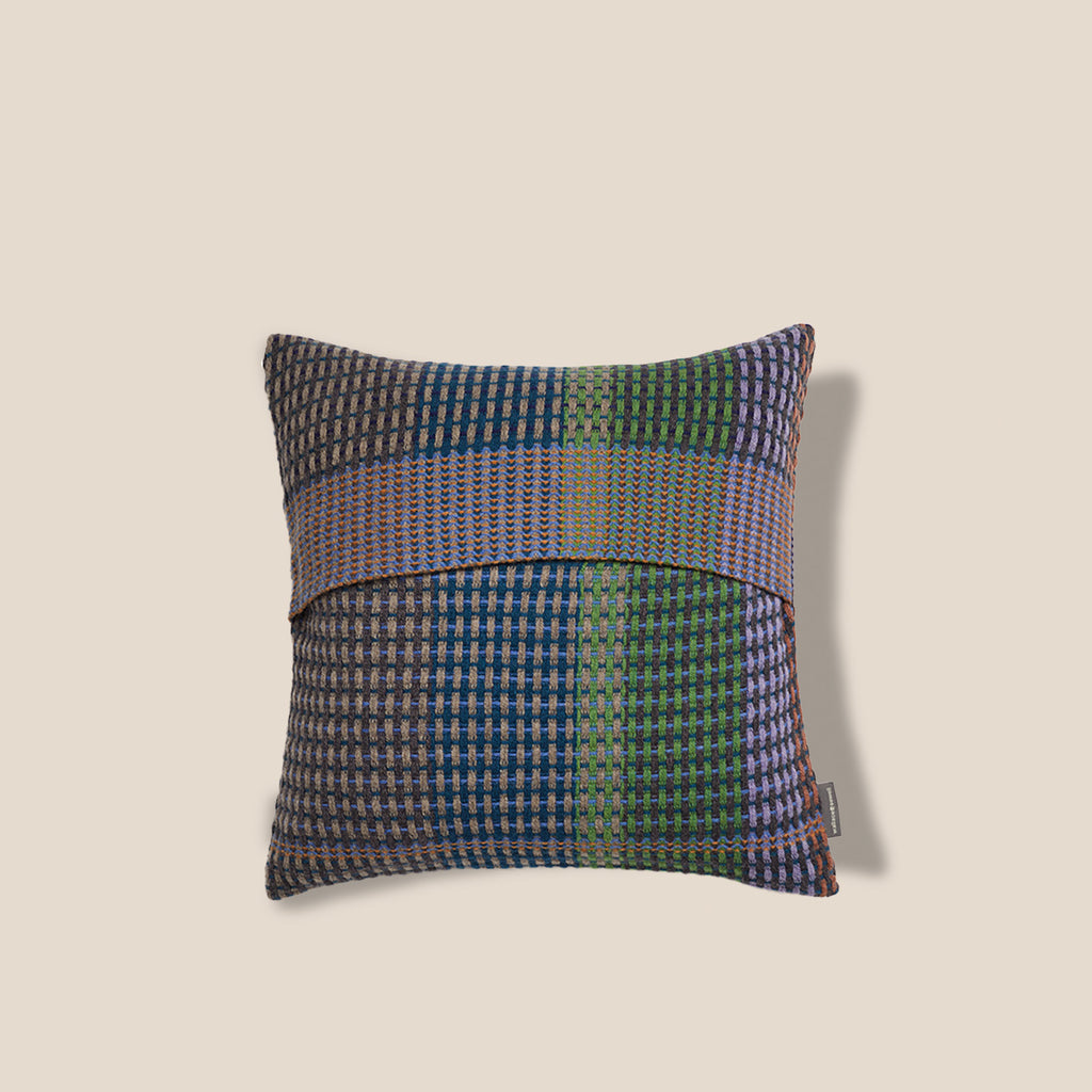 Goodee-Wallace Sewell-Seacole Square Cushion Cover - Color - Green Stripe