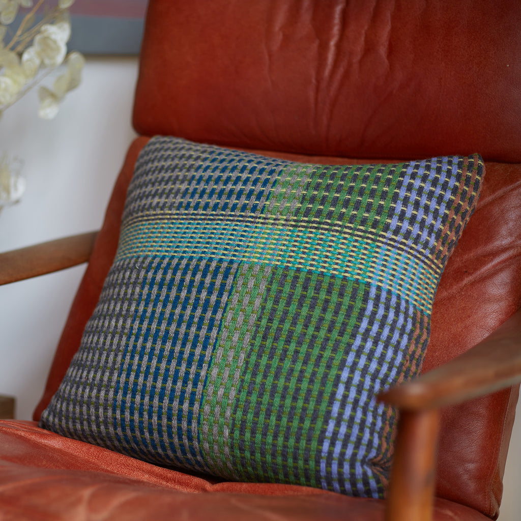 Goodee Sewell-Hertha Square Cushion Cover - Color - Green Stripe