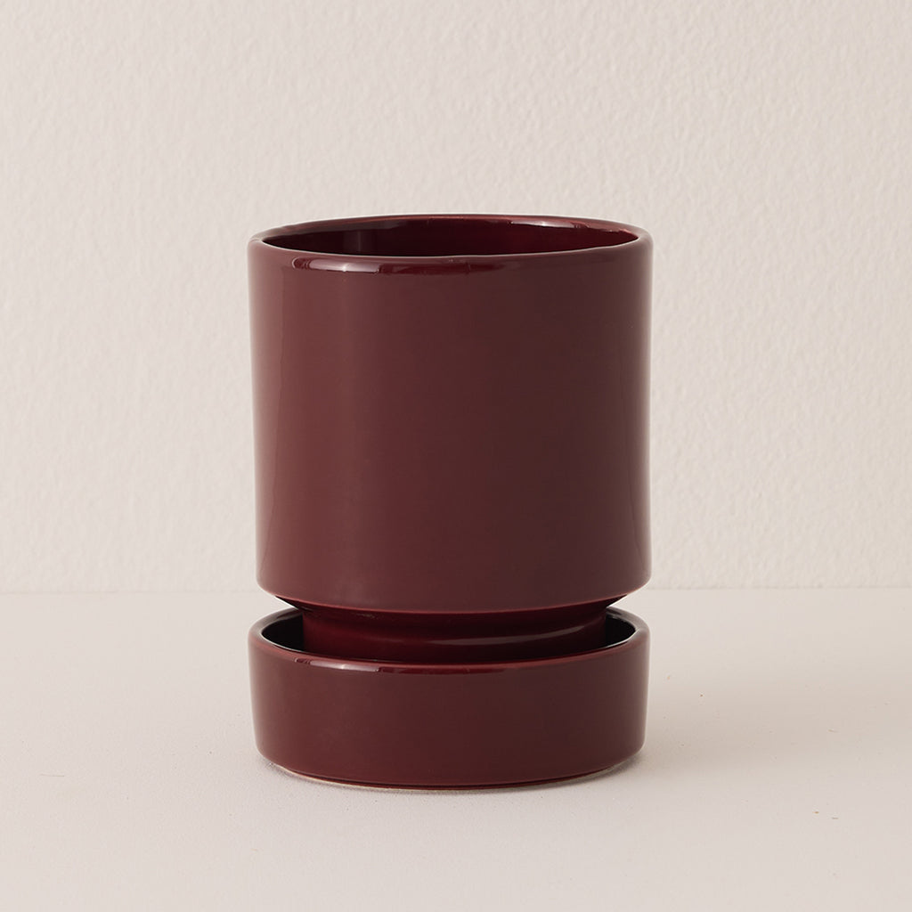 Goodee-Bergs Potter-Hoff Planter 14 - Color - Burgundy Glazed