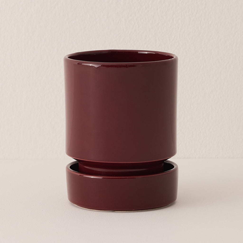 Goodee-Bergs Potter-Hoff Planter 18 - Color - Burgundy Glazed