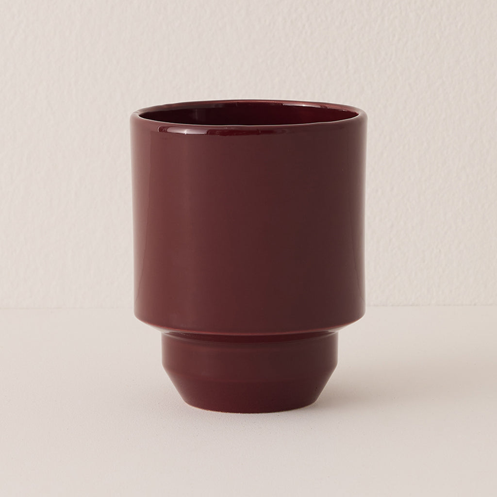 Goodee-Bergs Potter-Hoff Planter 18 - Color - Burgundy Glazed