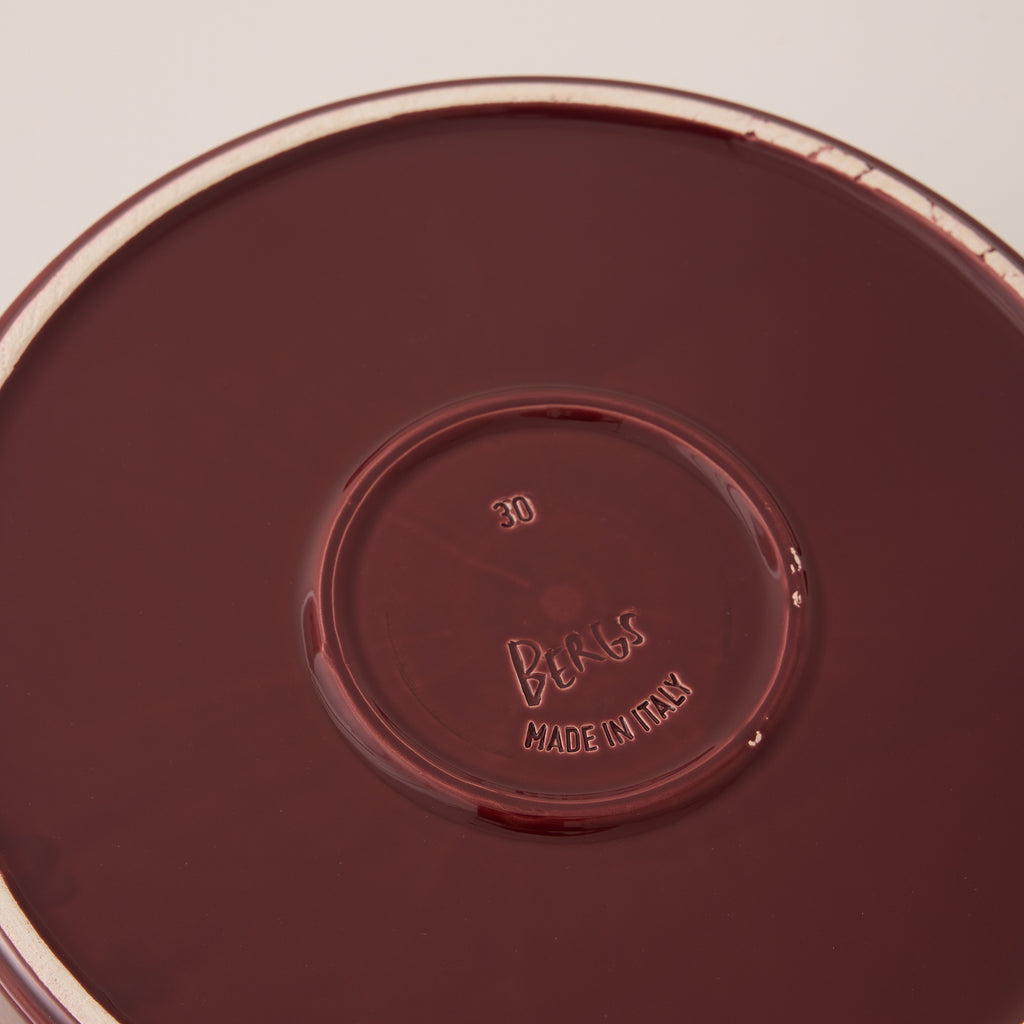 Goodee-Bergs Potter-Hoff Saucer 30 - Color - Burgundy Glazed