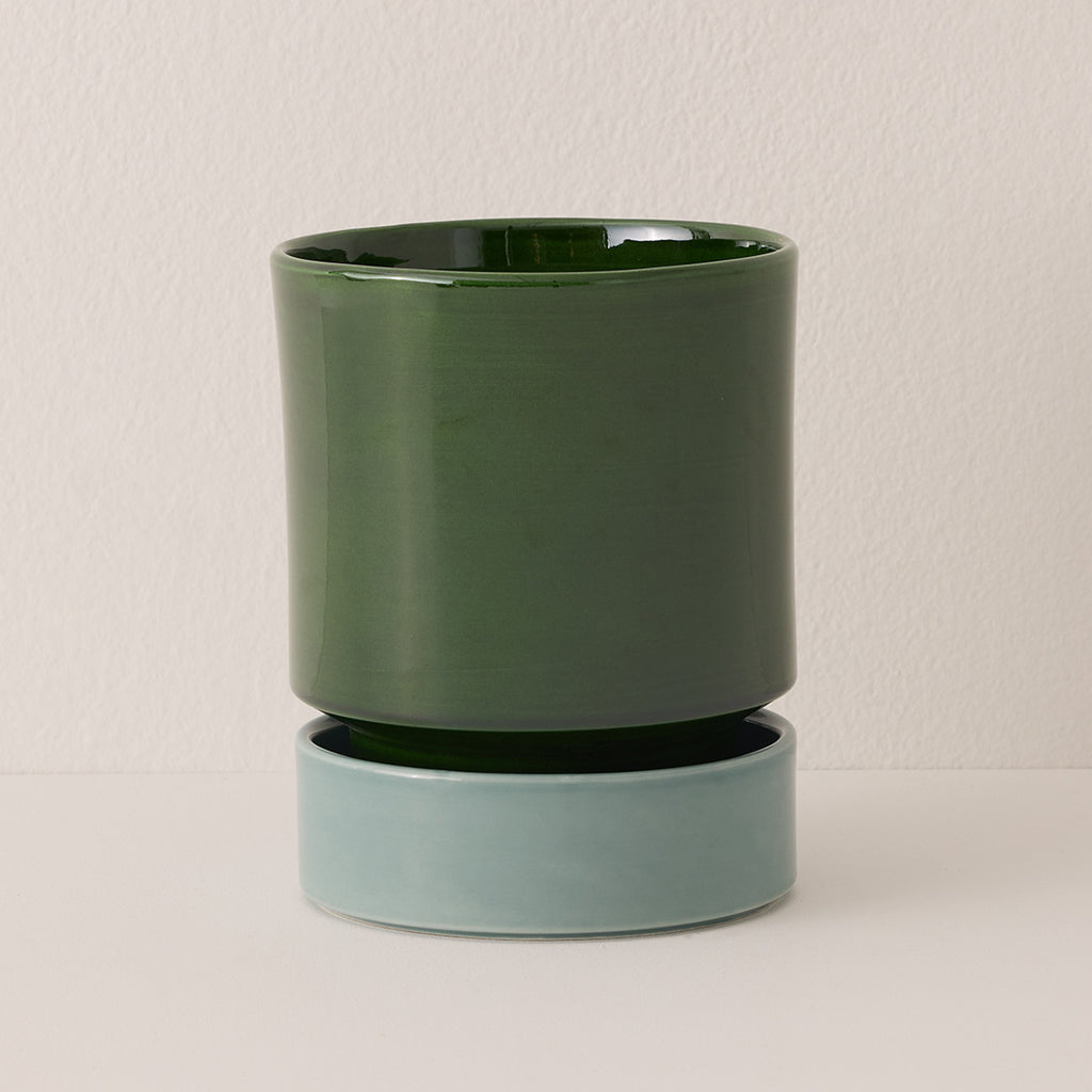 Goodee-Bergs Potter-Hoff Planter 18 - Color - Emerald Glazed