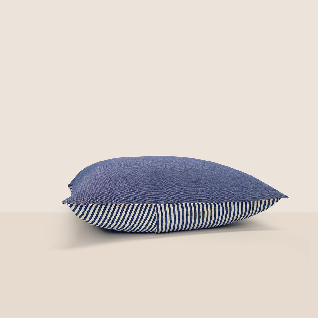 Goodee-Tensira-Square Cushion Cover - Color - Navy Blue & Off-White