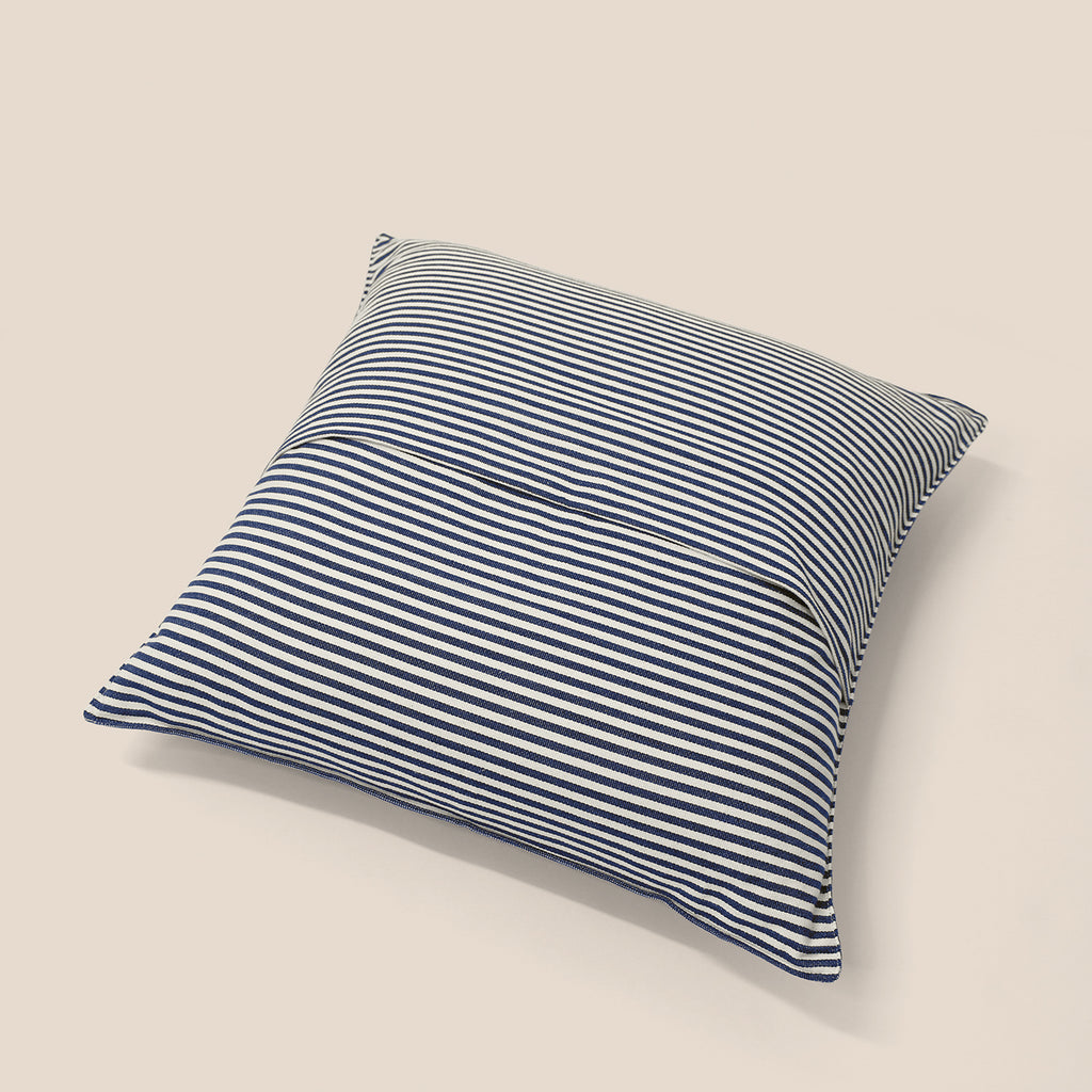 Goodee-Tensira-Square Cushion Cover - Color - Navy Blue & Off-White