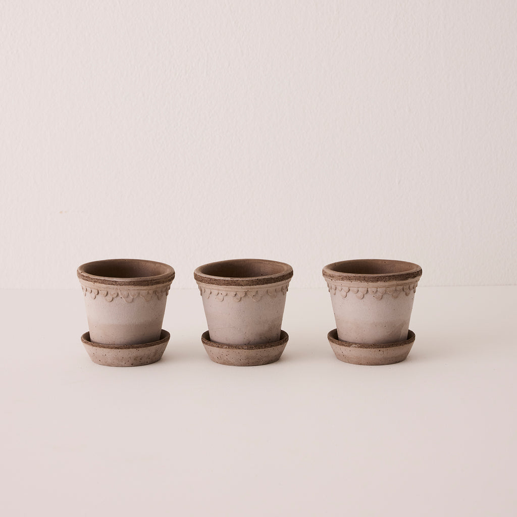 Goodee-Bergs Potter-Copenhagen Pot Ø10, Set of 3 - Color - Raw Grey