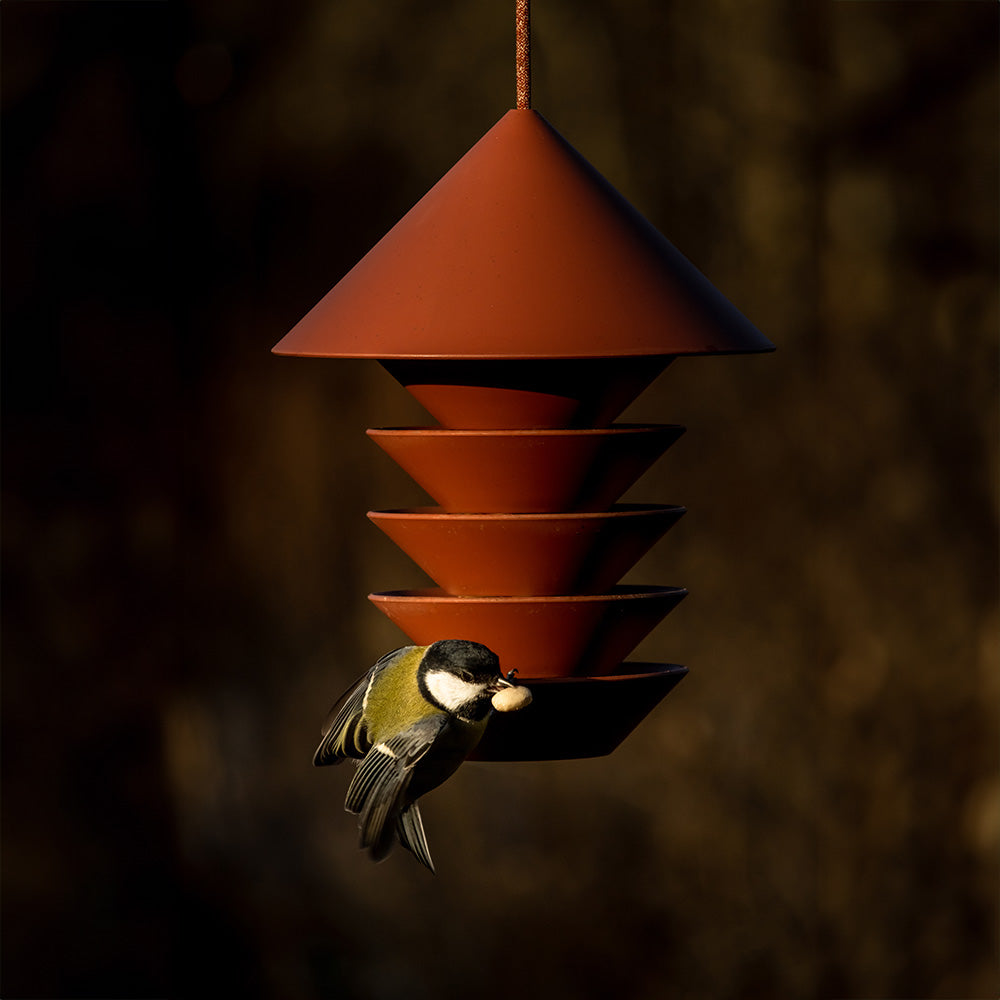 Goodee-Pidät-Silo Bird Feeder - Color - Terracotta