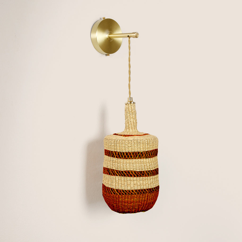 Goodee-Golden Editions-Lantern Wall Lamp - Color - Natural & Ginger