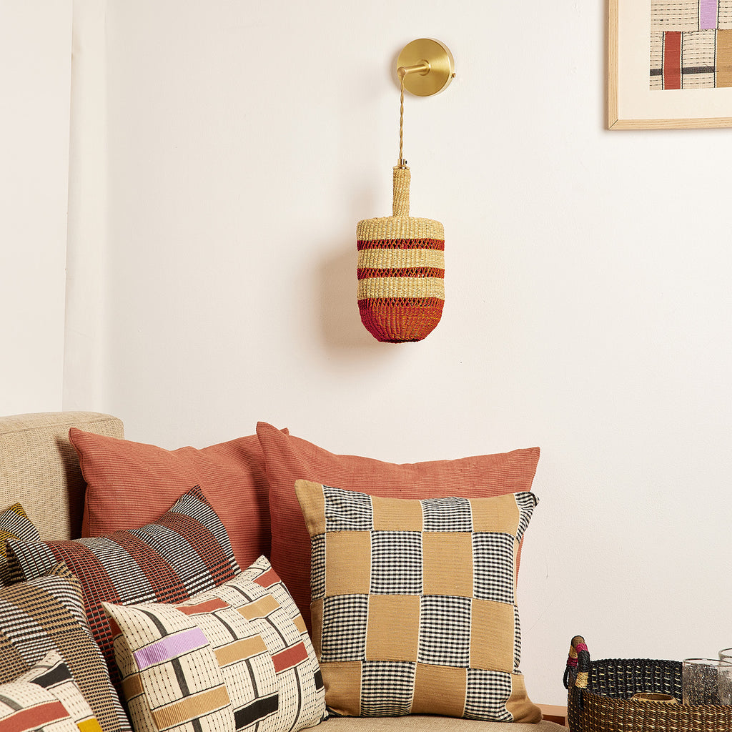 Goodee-Golden Editions-Lantern Wall Lamp - Color - Natural & Ginger