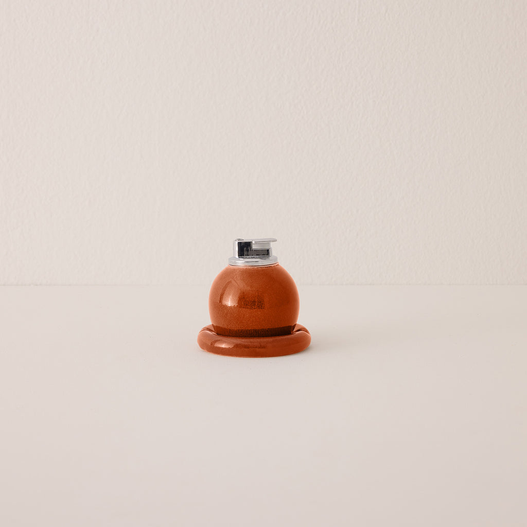 Goodee-Maison Ko x Olivia Snow Ceramics-Pebble Lighter - Exclusive - Color - Rust