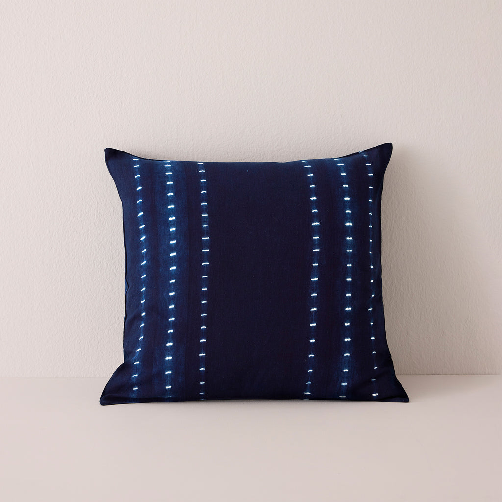 Goodee-Tensira-Square Cushion Cover - Color - Dotted Indigo Tie-Dye