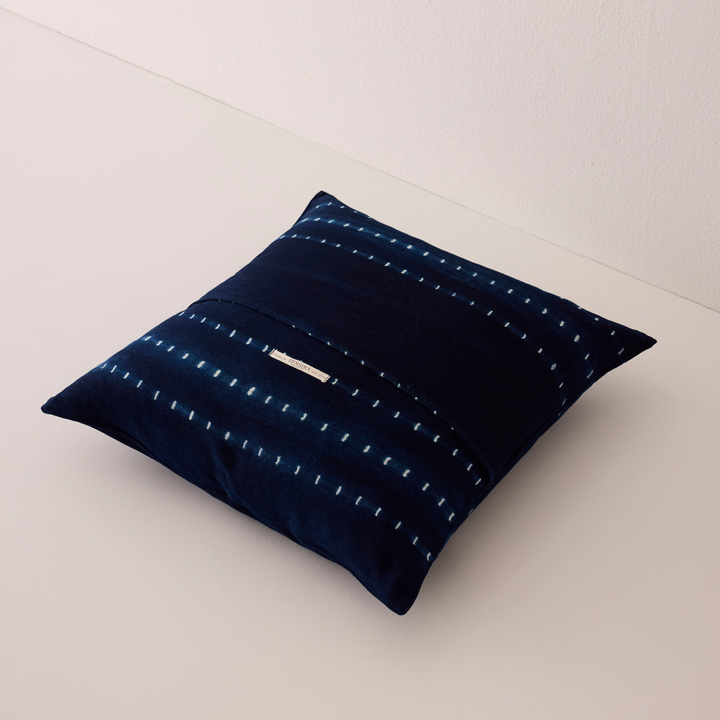 Goodee-Tensira-Square Cushion Cover - Color - Dotted Indigo Tie-Dye