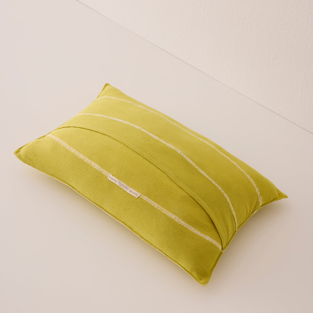 Goodee-Tensira-lumbar Cushion Cover - Color - Chartreuse Tie-Dye