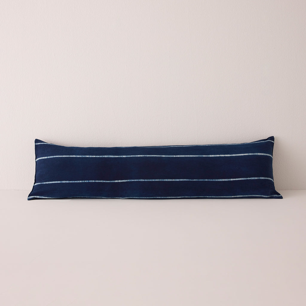 Goodee Cushion in Kapok with Removable Cover - Color - Indigo Tie Dye