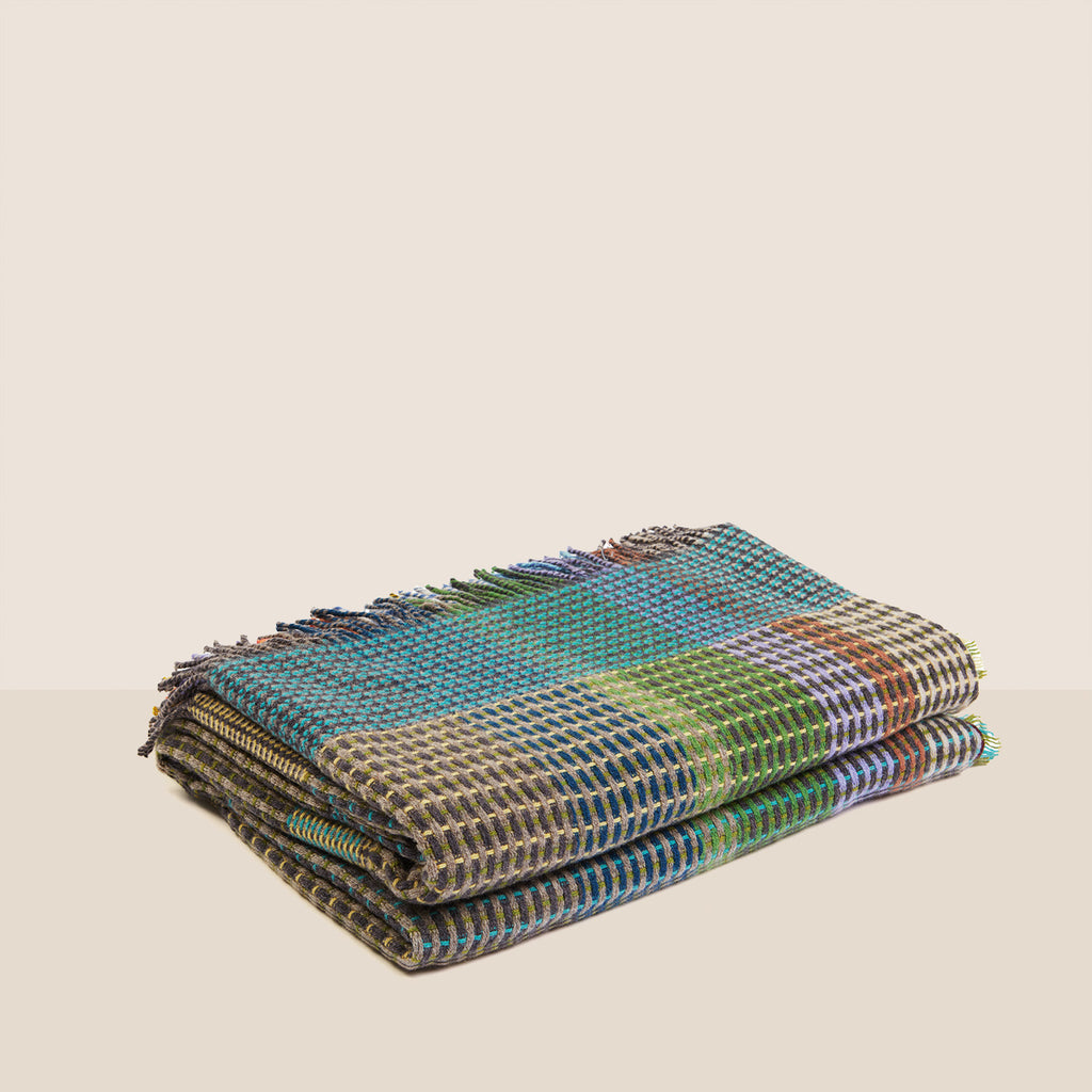 Goodee Sewell-Lambswool Basket Throw - Color - Hertha