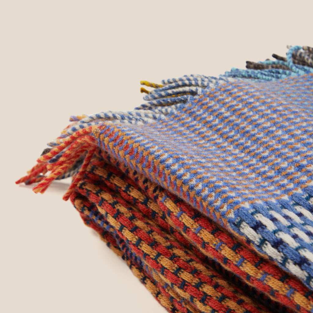 Goodee-Wallace Sewell-Lambswool Basket Throw - Color - Seacole