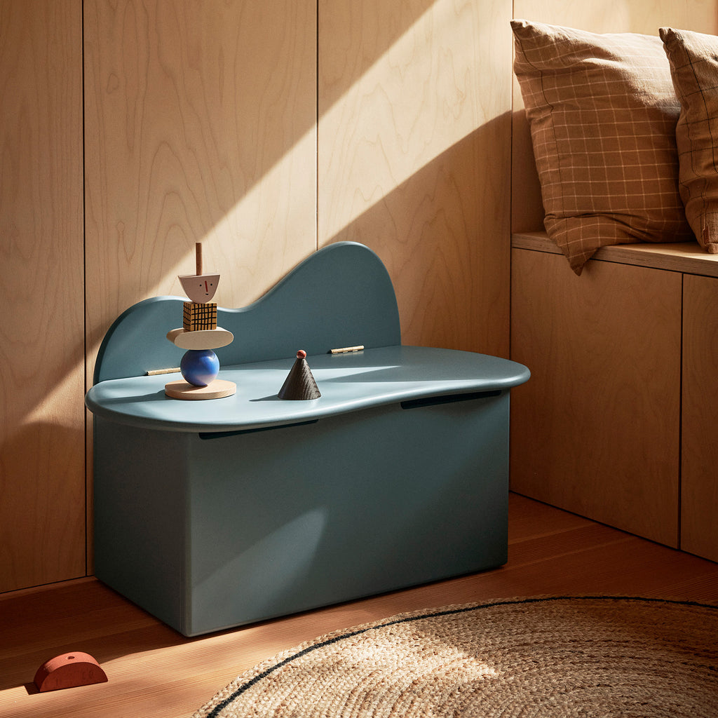 Goodee-Ferm Living-Slope Storage Bench - Color - Storm