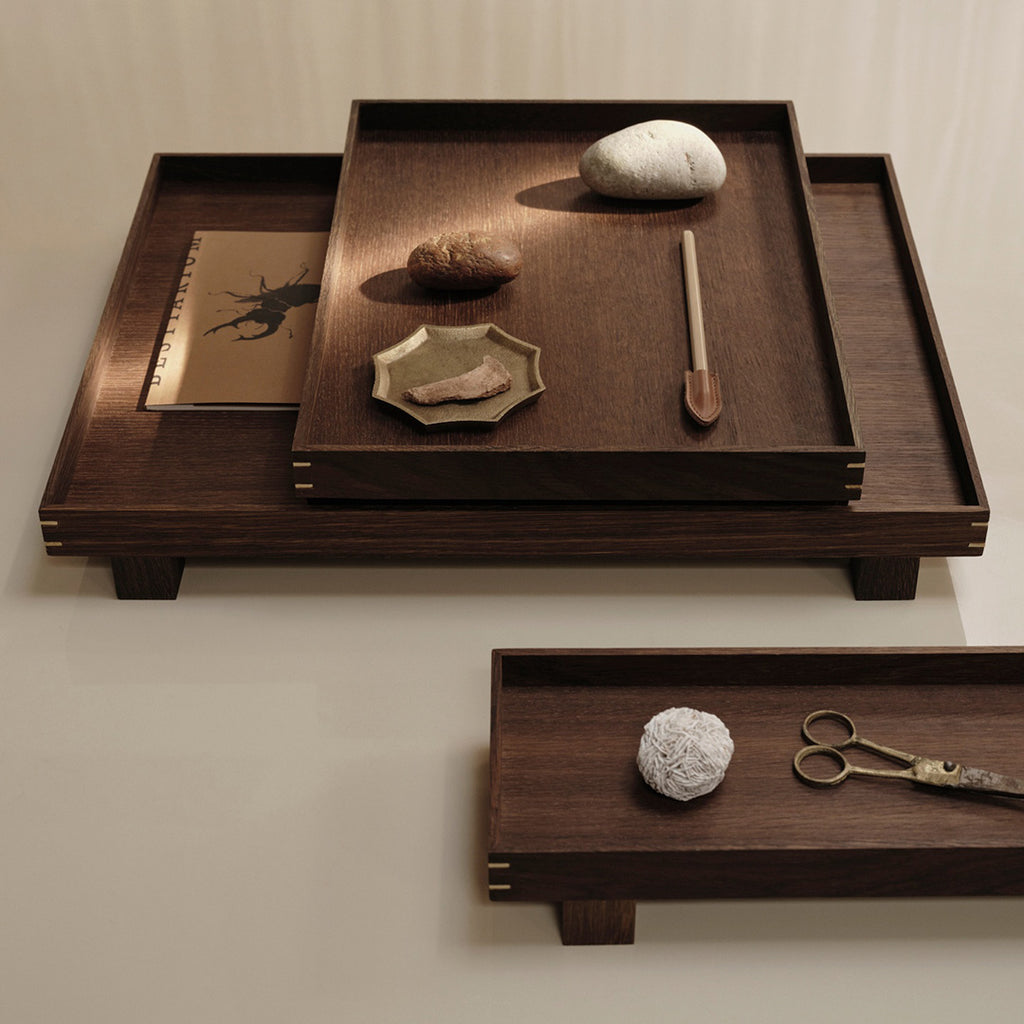 Goodee-Ferm Living-Bon Wooden Tray - Mini - Color - Smoked Oak