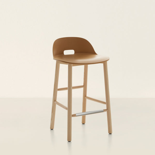 Emeco Alfi Counter Stool Low Back - Sand